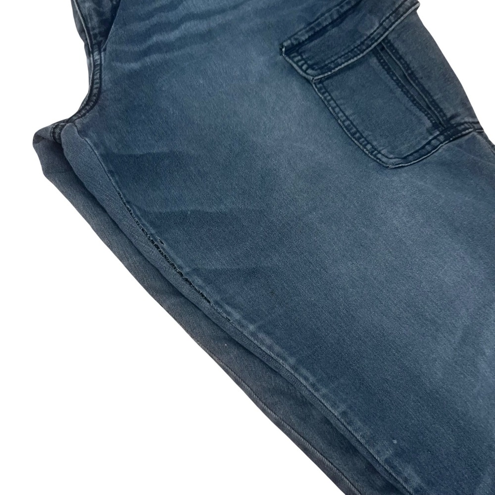 Y2K American Eagle Cargo Skinny Jeans Blue Dark Wash Ankle Zip Women Size 14 - Picture 5 of 16